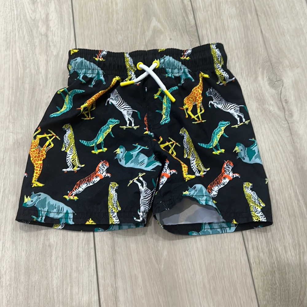 Toddler boy animal swimming trunks